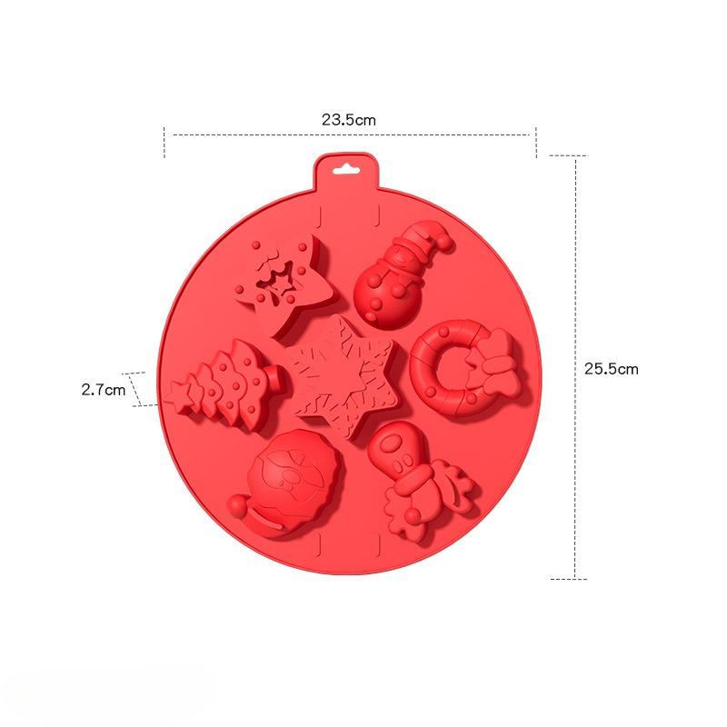 Silicone Chocolate Molds Christmas Santa Claus Snowman Gingerbread Man Baking Molds for Jelly Candy Gummy Soap DIY Baking Tool