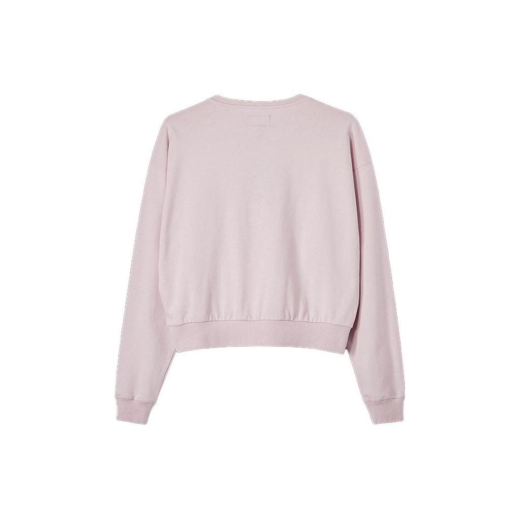 (WMNS) Converse Chuck Taylor Patch CrewNeck Sweatshirt Asia Sizing 'Pink' Women's 10023715-A01