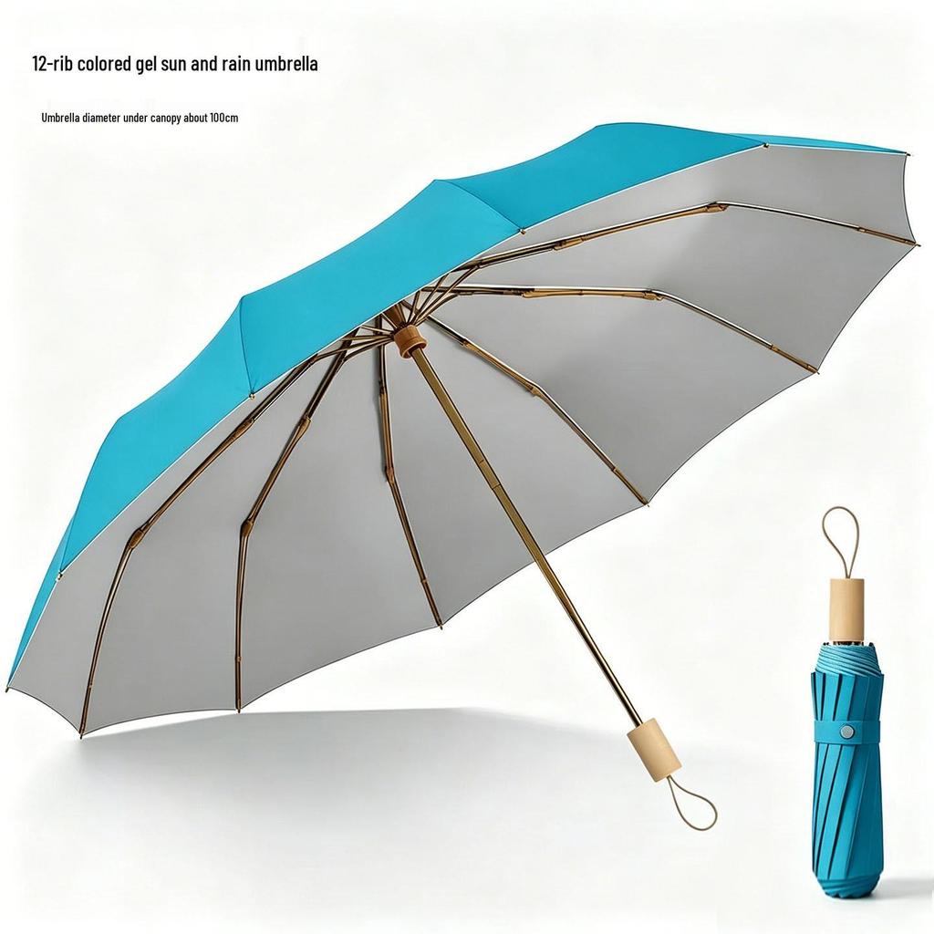 Dual-Use Windproof Large Umbrella: Colorful, Thickened, Anti-UV, Sunshade for Women—Perfect for Rainy & Sunny Days