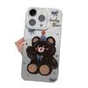 The new cute bear is suitable for iphone17 mobile phone case Apple 15promax/16 anti-drop 13pro12mini.