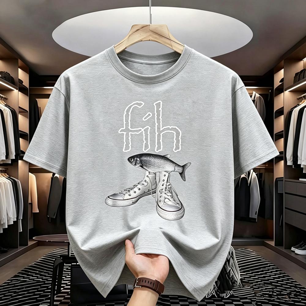 New Style Fih Shoes Graphic T Shirts Funny Misspelled Fish Meme Tshirtsunisex Casual Fashion Short Sleeve Tshirt