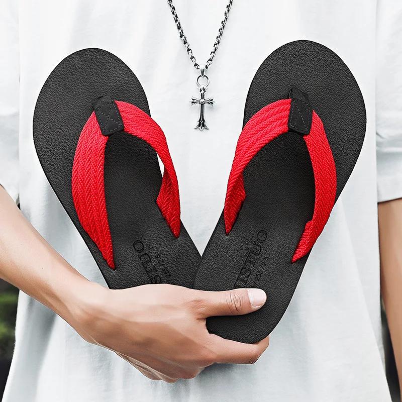 Fashion 2025 Men Flip-flops Men's Beach Slippers For Droping Shipping Size 40-45