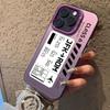 iPhone15Pro Boarding Pass Mobile Phone Case for Apple 14/13/12/11/XsMax/Xr/X