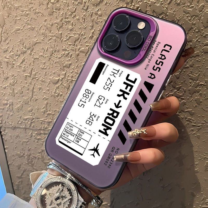 iPhone15Pro Boarding Pass Mobile Phone Case for Apple 14/13/12/11/XsMax/Xr/X