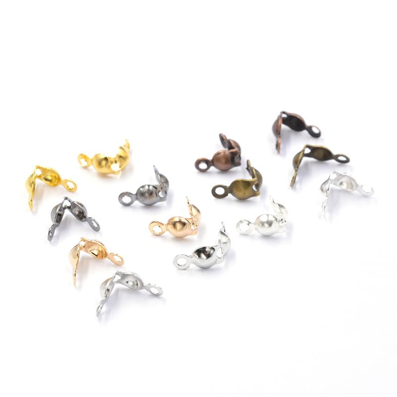 Connector Clasp Fitting for Ball Chain Calotte End Crimps Beads Connector Components for Jewelry Making Fandings
