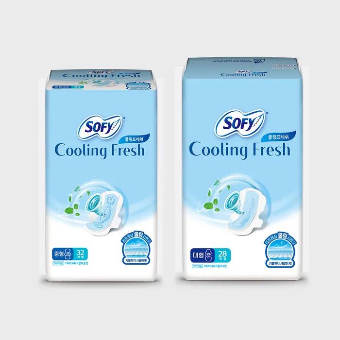 

Sophie_Sophie 2025 Cooling Fresh Sanitary Napkin Wing Type 2 Pack (Choose 1 of Medium 32P/Large 28P) Medium 32P 2 Pack