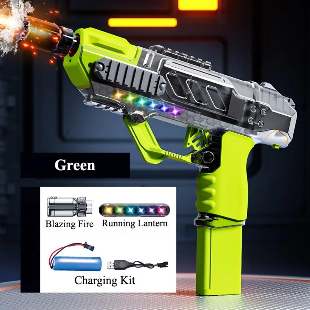 Electric Water Gun with Flashing Lights High-speed Linkage Chambered Water Gun Summer Water Toy Summer Outdoor Beach Games