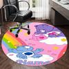 Custom Name Bear Printed Round Rug Carpet Chair Rug Area Rug Entryway Doormats,for Office Chair Living Room Bedroom Kitchen Room.