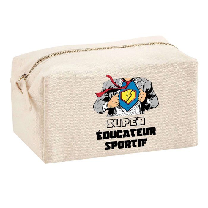 Trousse multifonction Super Éducateur Sportif Cadeau Anniversaire Noël Collègue Idée Original | Trousse Scolaire Fournitures Bureau