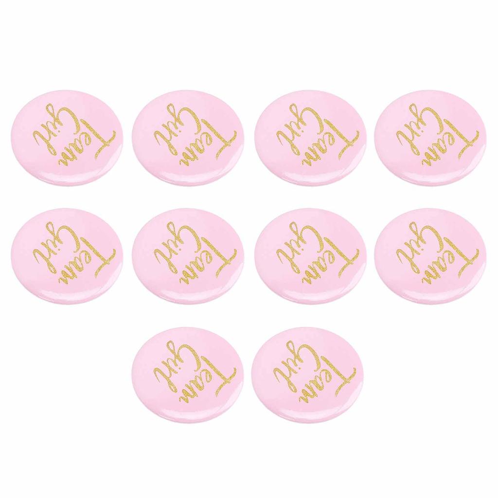 10Pcs Gender Reveal Button Pins Tinplate Baby Shower Party Favors Decoration Supplies
