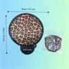 Ventaglio a mano pieghevole tascabile Modello Calcio Stampa Leopardo Ventaglio Novità Rotondo Esterno