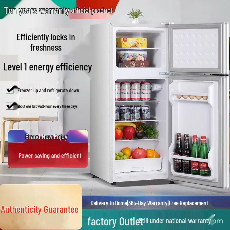 Energieeffizienter kompakter Doppel-Tür Mini-Kühlschrank für Zuhause, Wohnheim oder Büro