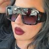 Oversized Square Sunglasses Women Men Vintage Punk Sun Glasses Luxury Brand Designer Shades for Outdoor Travel
