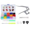 150set Mixed Color Snap Pliers Tool Resin Material Snap Buttons Kit  For DIY Crafting