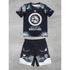 MOTO 2026 Nuevo Conjunto Deportivo de Verano para Hombre y Niño Lucha Libre Mundial Ropa Deportiva Camiseta de Manga Corta y Pantalones Cortos para Entrenamiento de MMA Ligero