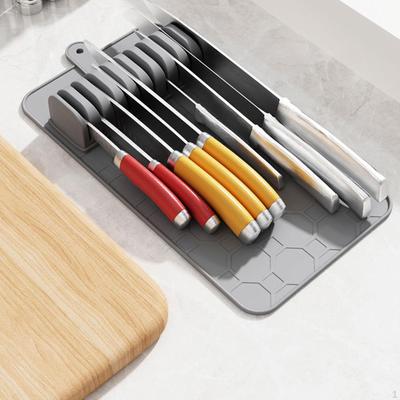 Organizer do szuflady Mata na noże Silikonowa tacka do przechowywania Noże do kuchni
