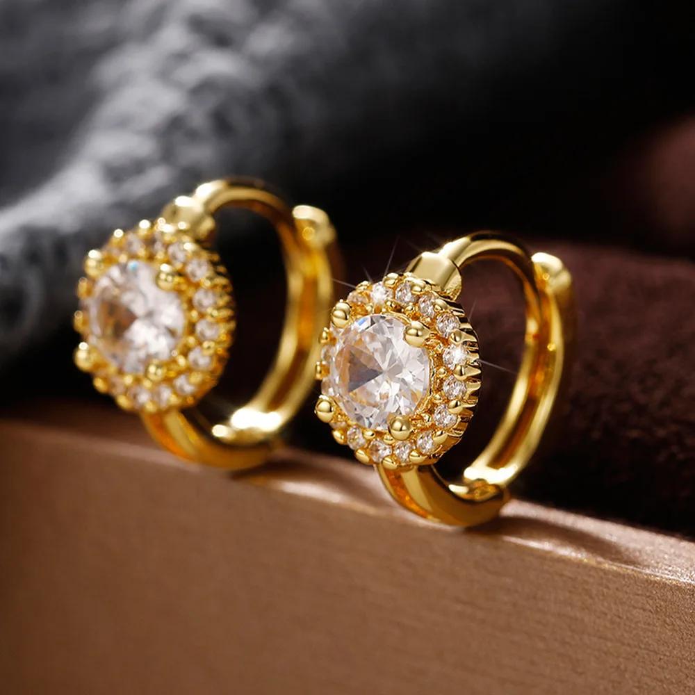 Exquisite Sweet Cool Street Pography With Zircon Inlaid Women'S Ear Buckle Shining Sweet Fashion Simple Accessories