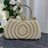 European & American Women's Pearl and Rhinestone Clutch Handbag Wallet Crossbody Bag