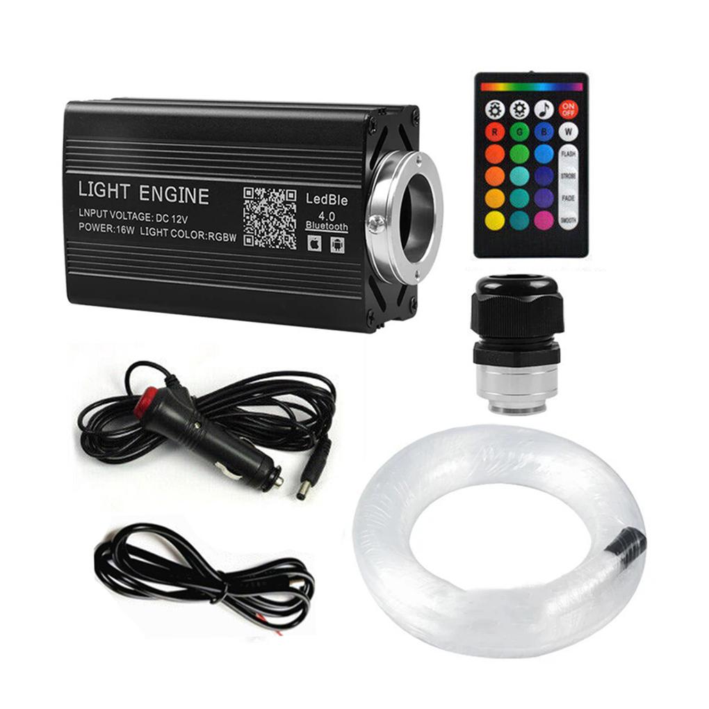 

Автомобильный звездный свет для дома, оптоволоконные светильники, атмосферная лампа, музыкальное управление, потолочные светильники RGB, 12 Вт, 8 цветов, стайлинг автомобиля своими руками чёрный