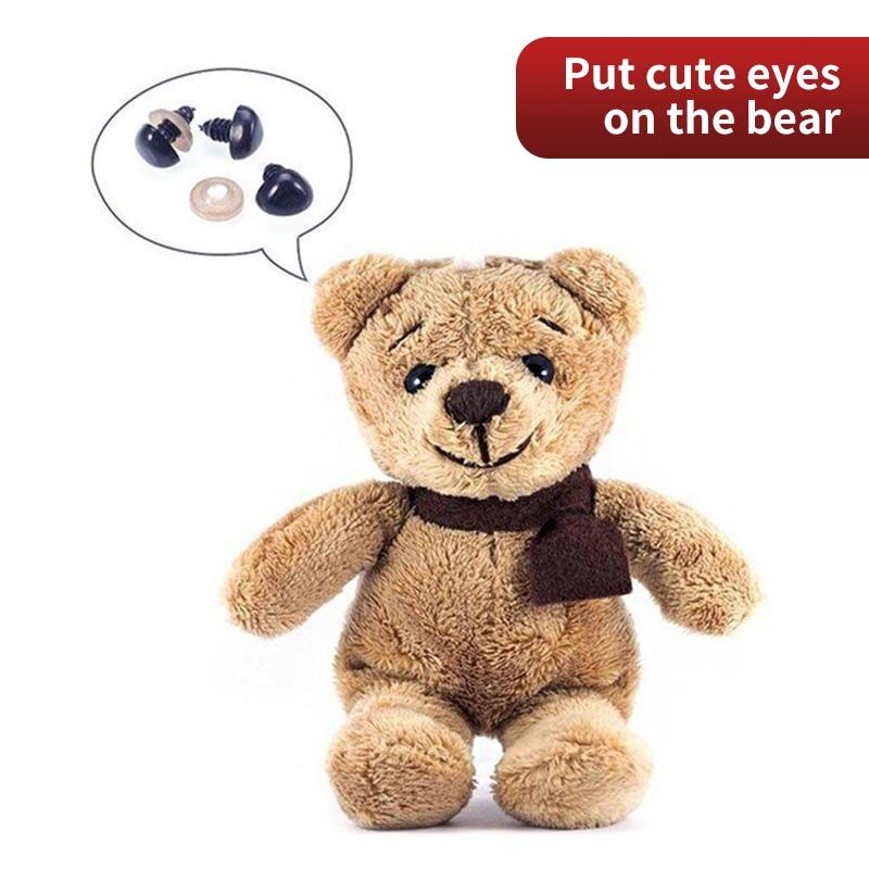100 Pcs/box Black Plastic Eye Toy Accessories Black Screw Eye Toy Accessories Plush Doll DIY Eyes G414