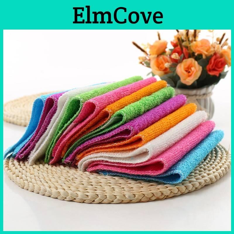 Fiber Double Layer Dish Towel With Oil Resistant Absorbent Non Shedding For Kitchen Cleaning