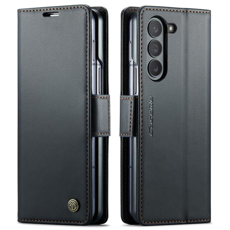 Magnetic Flip PU Leather Phone Case for Samsung Galaxy Z Fold 6 5 Fold6 Fold5 5G Wallet with Card Holder Protective Cover
