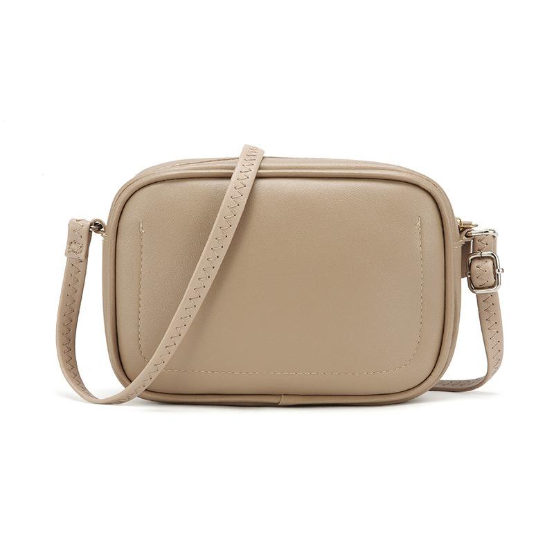 

Haitao Solid Color Simple Women S Bag Korean Version Versatile Small Square Bag Fashion Messenger Bag Single Shoulder Bag