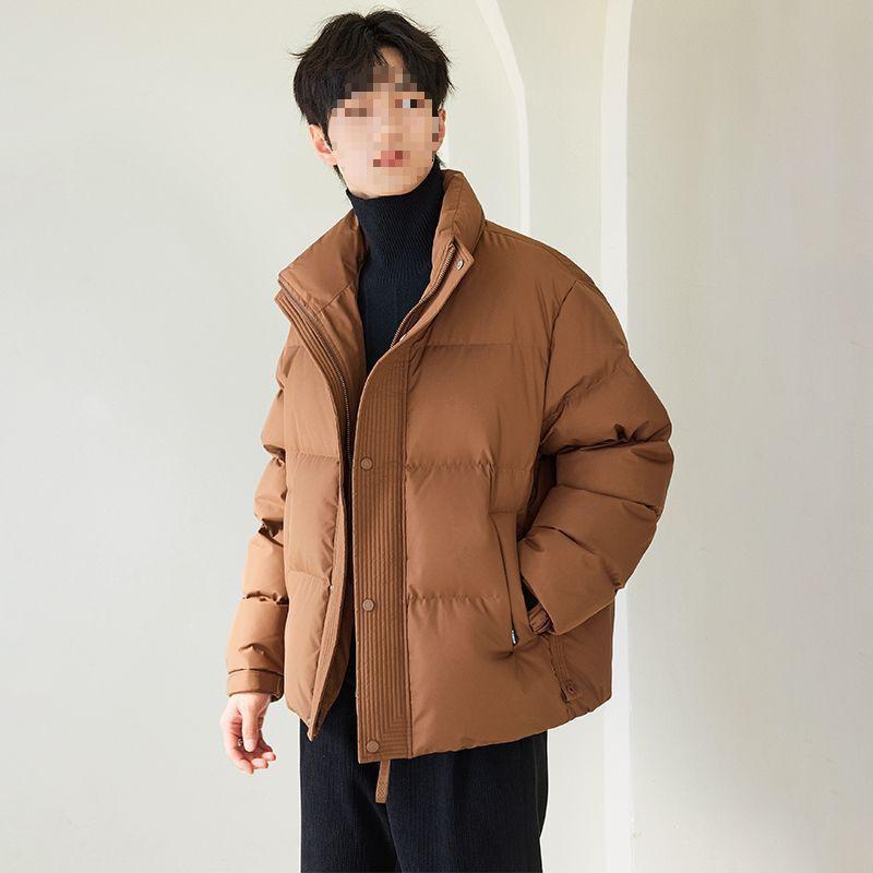 

Thickened Men s Stand Collar Casual Down Jacket 2025 - Trendy Autumn/Winter Puffer Coat M