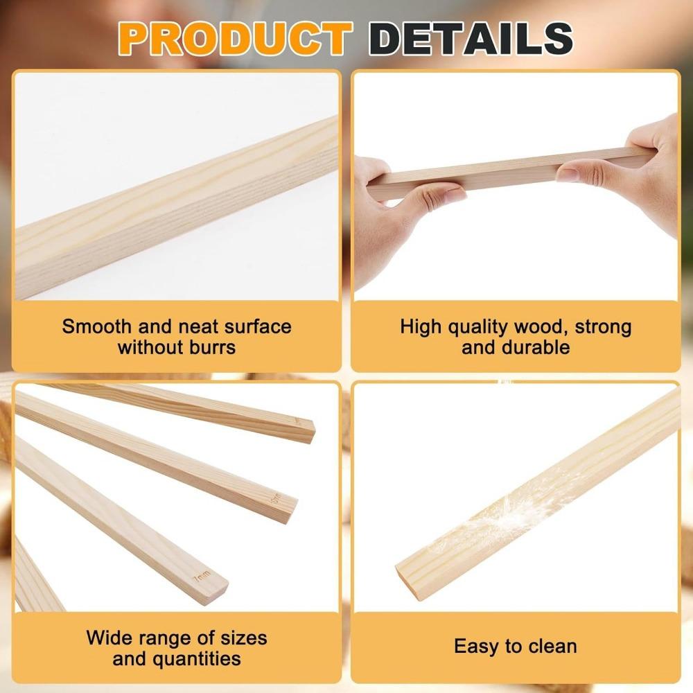 8 pezzi 3mm/5mm/7mm/10mm Guide per Mattarello in Legno Binari per Mattarello in Argilla Per Ceramica e Argilla da Vasellame