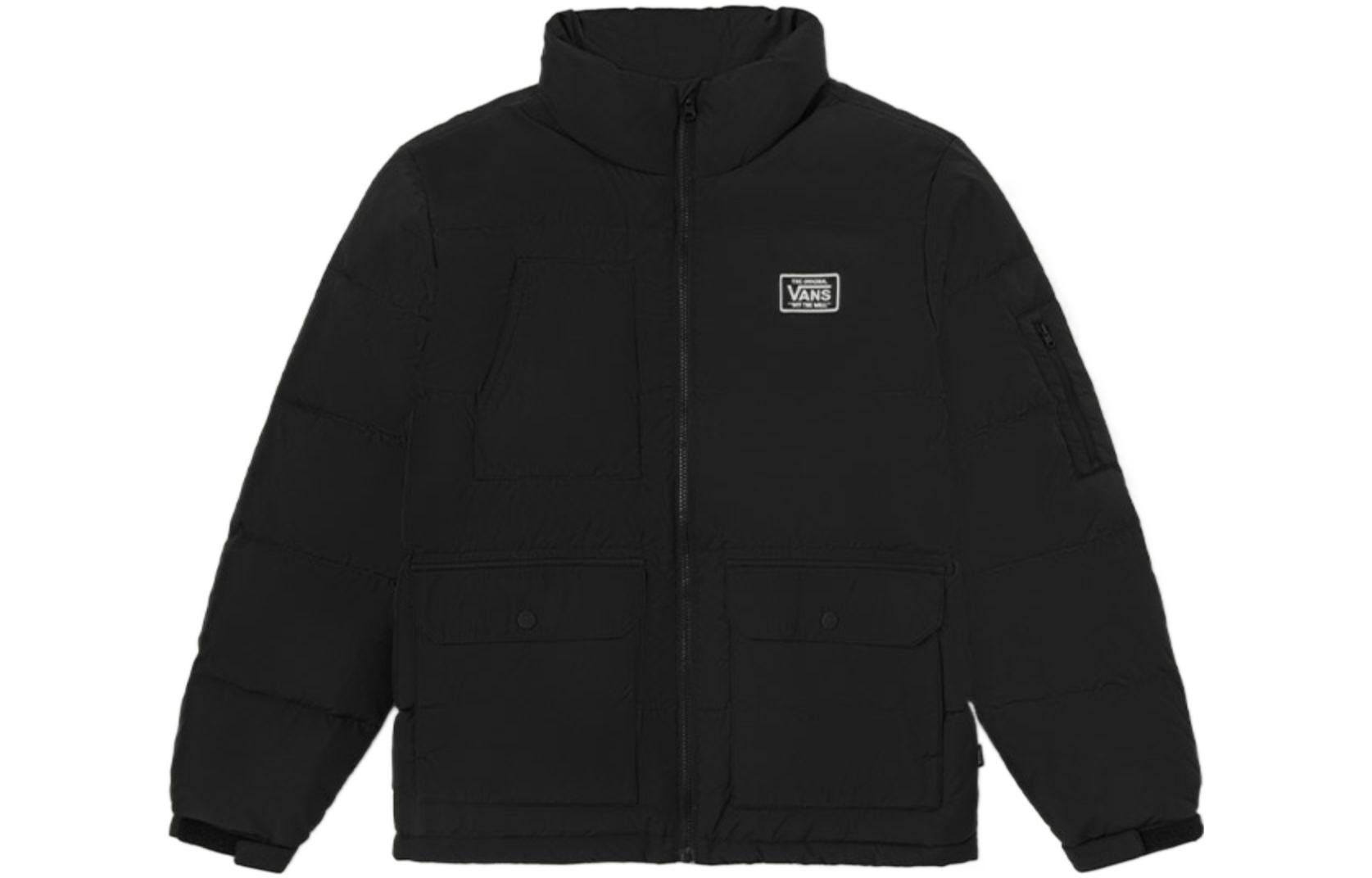Vans Down Jackets Unisex Black Stand Collar Thickened Down Jacket VN000913BLK S