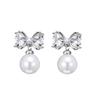 Exquisite Bowknot Pearl Tassel Earrings - Elegant Luxury 2024 Fashion for Women