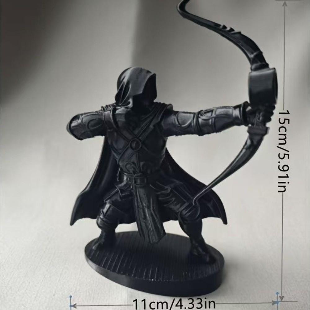 Retro Archer Pen Stand 3D Printed Samurai Sculpture Desk Pen Holder Home Decoration