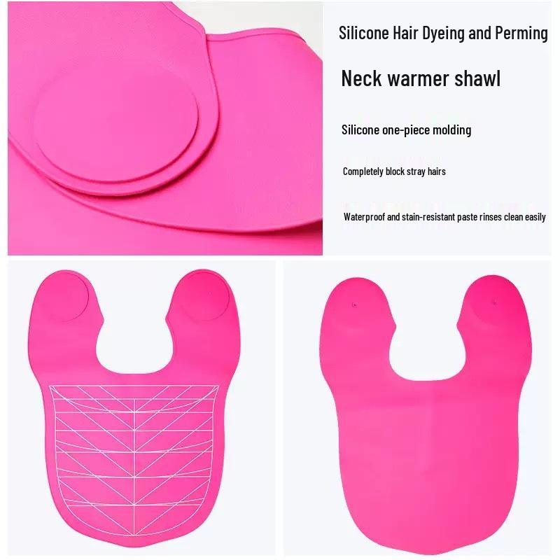 Silicone Hairdressing Neck Wrap Shawl for Perming, Dyeing, and Cutting - Anti-Split Ends, Oil Treatment, Portable Hair Styling Tool