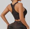 Tie-Dye Yoga Set: Beautiful Back Sports Bra & High-Waist Peach Lift Leggings