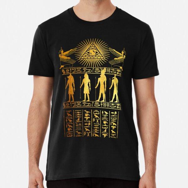 Ancient Egypt Hieroglyphics Pharaoh Pyramids S to 5XL Made in the AU/USA T-Shirt