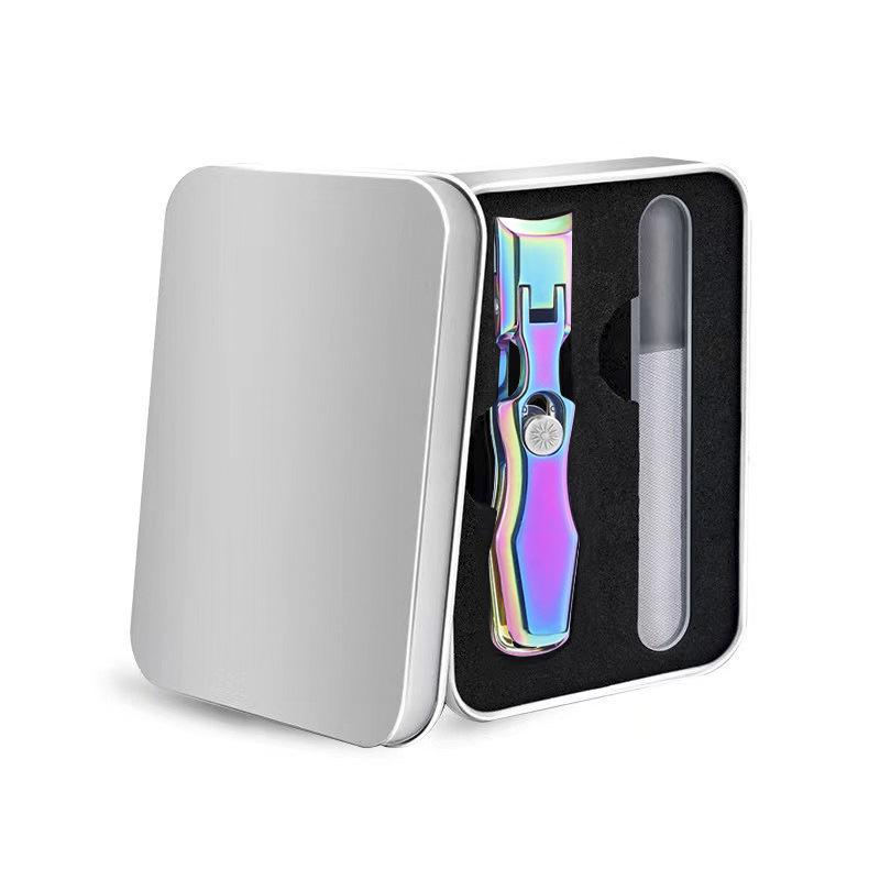 Anti-Splash Stainless Steel Nail Clippers, Large Opening for Thick Nails, Portable Gray Single Set.