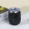 360ml Double Wall Vacuum Insulated Stainless Steel Tumbler With Rhinestone Decor Large Belly Shape Travel Cup Wine Coffee Tea