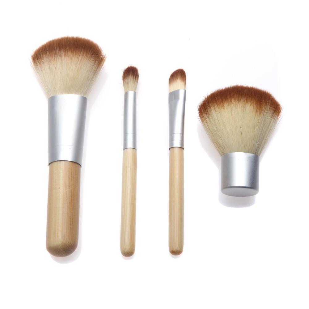 4pcs/set Make Up Brushes Set Natural Bamboo Handle Blending Makeup Brush Hot Cosmetics Tool Kit Powder Brushes For Women