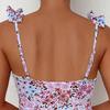 2025 Women's European & American Printed Skirted Bikini Set - Two-Piece Sling Swimsuit for Beach & Hot Springs