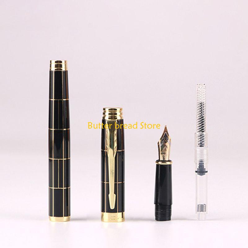 W89C Luxury Men s Fountain Pen 0.5mm Nib Business Writing Signing Pens Office Stationery чёрный