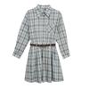 Betu Damen Vintage Karo Baumwolle Hemdkleid