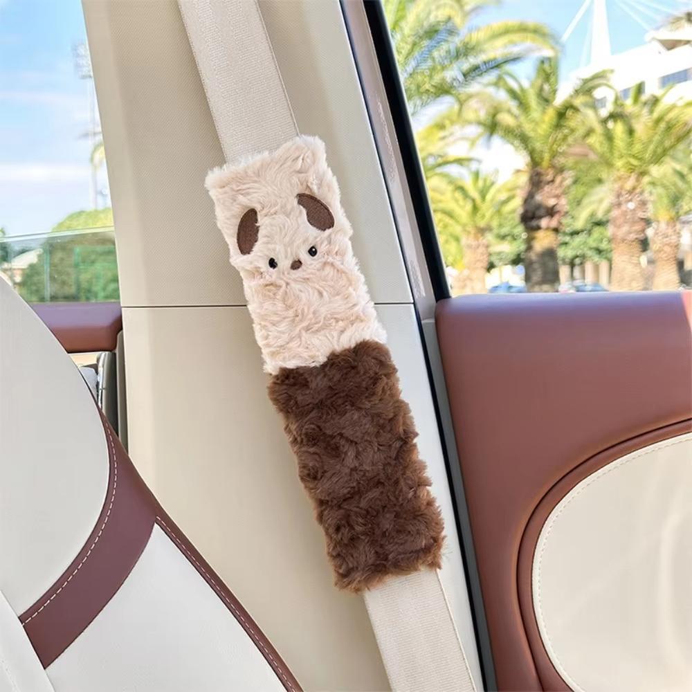 Automobile Safety Belt Decoration Cartoon Animal Seatbelt Cover Shoulder Pad Plush Automobile Accessories Car Decorations