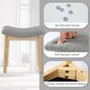 Vanity Stool Vanity Chair Saddle Cushion Ottoman Stool Chair with Solid Wood Legs, Modern Piano Bench Makeup and Foot Stool