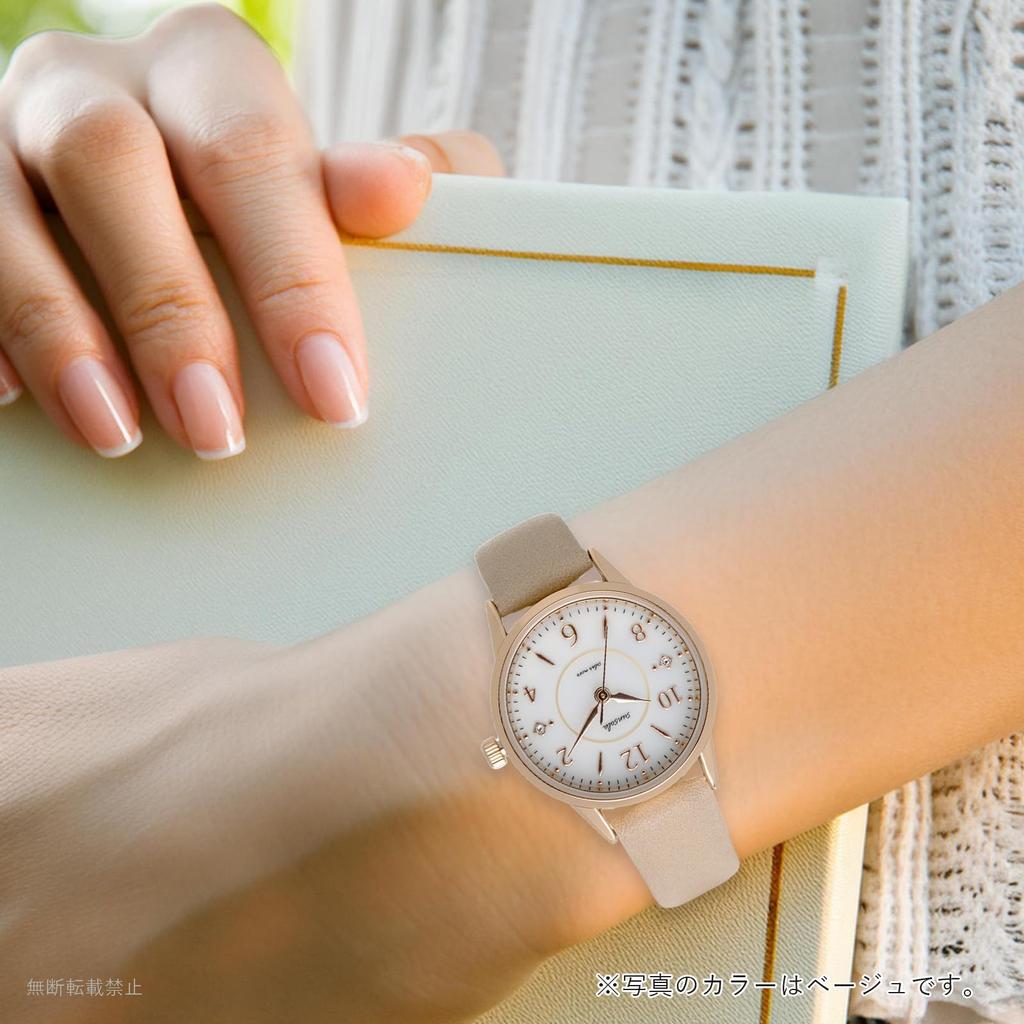 Fieldwork Analog Watch with Leather Solar SO Taeyang or Brown Women's Strap, Rechargeable, Gray, ASS179-3, Beige, Pink, Gray,