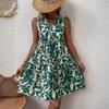 Summer Women's Dress Bohemian Fashion Loose V-Neck Pleated Printed Dresses
