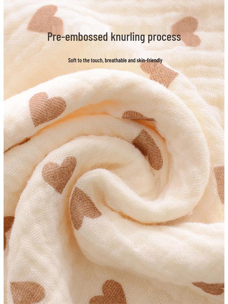 Baby Bath Towel: Pure Cotton Absorbent Gauze Swaddle, Summer Blanket, Infant Wrap