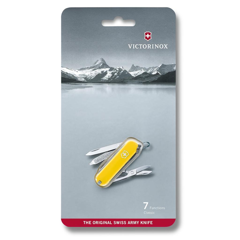 Victorinox Classic SD Sunny Side Outdoor Camping Multi-Tool for Outdoors Multi-Tool Emergency Disaster Prevention Multi Convenient Compact DIY