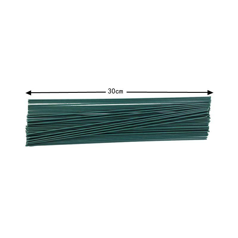 5-100Pcs Mini Green Floral Wire Stems for Florist Flower Arrangement 20/30/40cm DIY Wedding Handmade Material Decor Accessoies