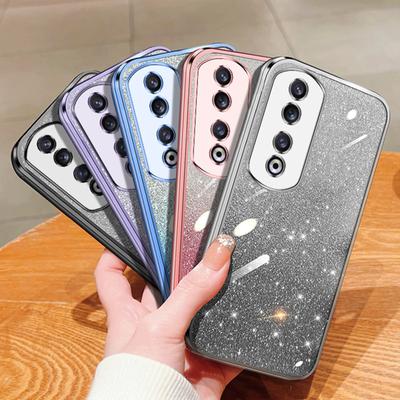 Mode Plating Gradient Glitter Fall Für Huawei Honor 100 90 80 Pro 70 60 SE 50 9X X50 X50i X40 x30 X20 X9A Silikon Zurück Abdeckung