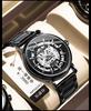 2022 Trending Men's Multifunctional Skeleton Dial Waterproof Wristwatch with Luminous Hands